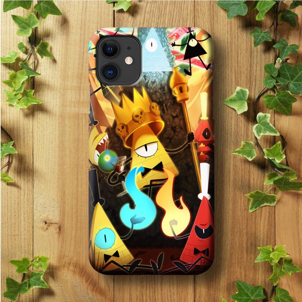 Gravity Falls Bill Cipher King iPhone 11 Case-Plastic / Full Wrap (3D Case)-Xtracase