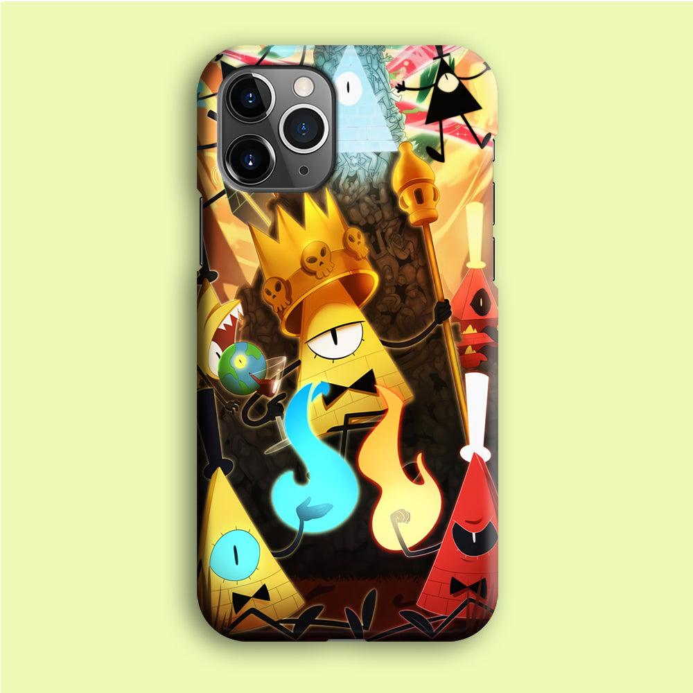 Gravity Falls Bill Cipher King iPhone 12 Pro Case-Plastic / Full Wrap (3D Case)-Xtracase