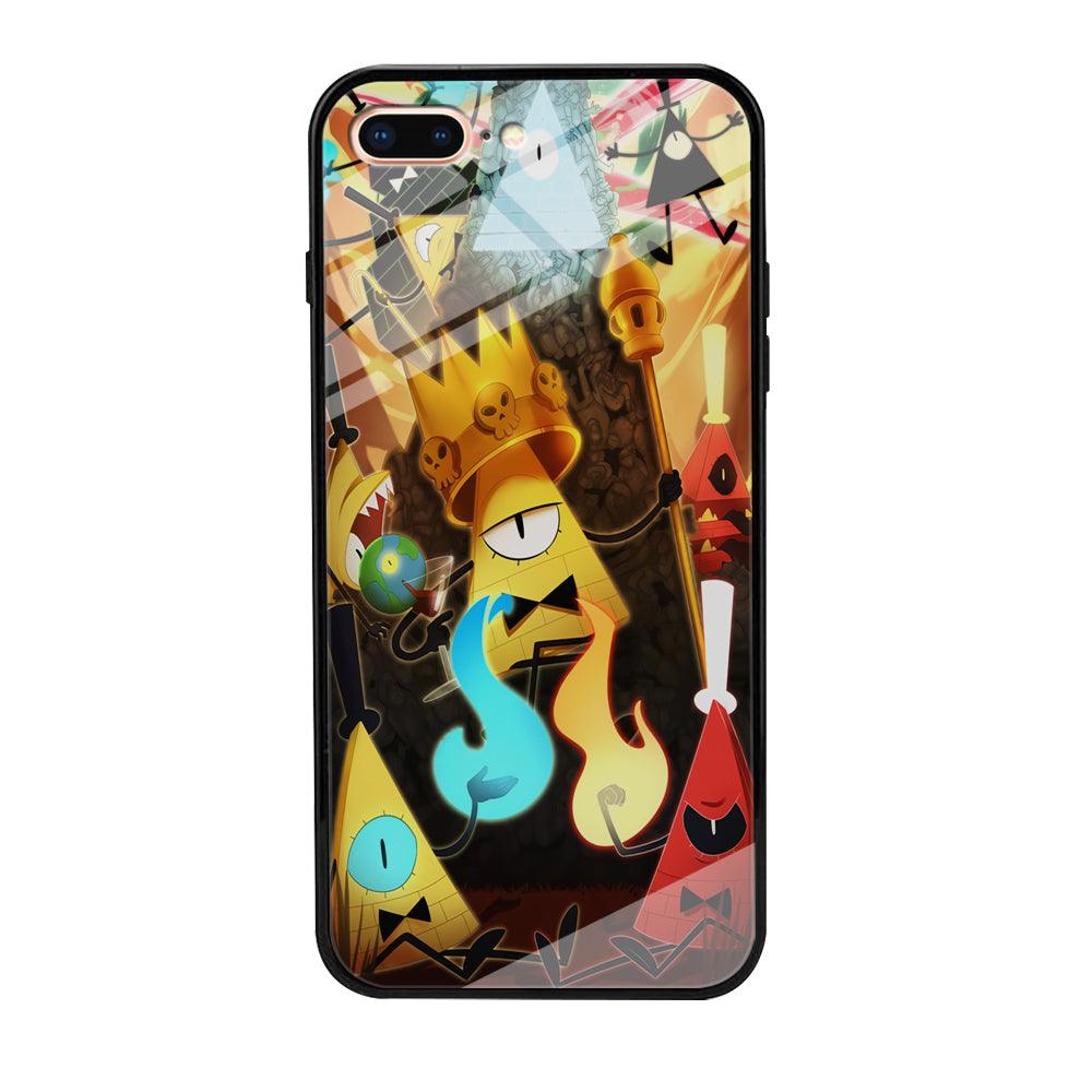 Gravity Falls Bill Cipher King iPhone 8 Plus Case-Tempered Glass Case-Xtracase
