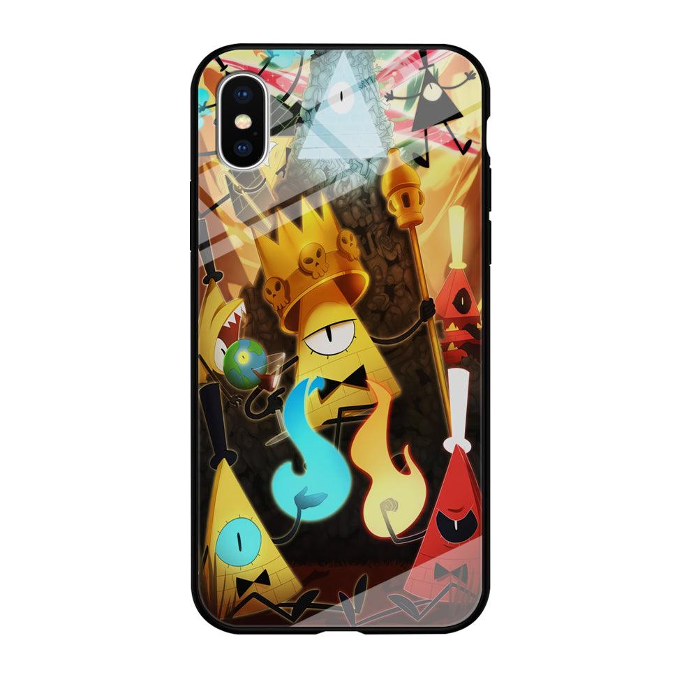 Gravity Falls Bill Cipher King iPhone Xs Max Case-Tempered Glass Case-Xtracase