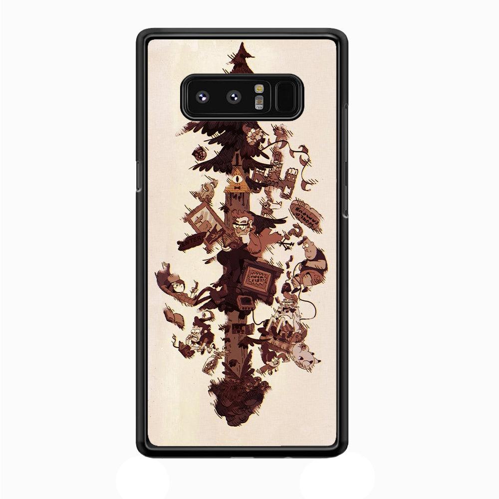 Gravity Falls Family Samsung Galaxy Note 8 Case-Plastic / Full Wrap (3D Case)-Xtracase