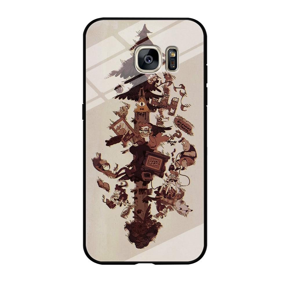 Gravity Falls Family Samsung Galaxy S7 Edge Case-Tempered Glass Case-Xtracase