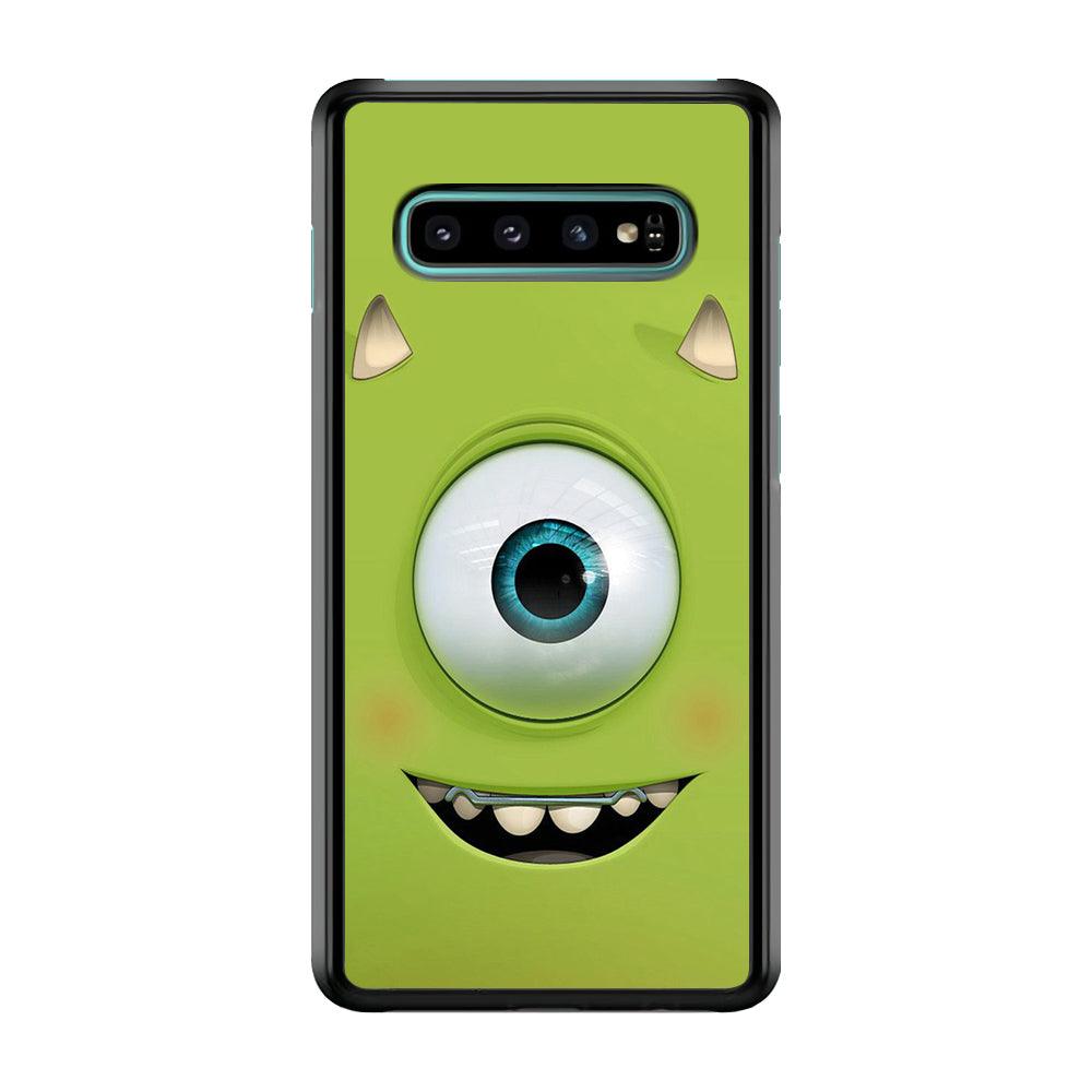 Green Face Monster Samsung Galaxy S10 Plus Case-Plastic / Full Wrap (3D Case)-Xtracase