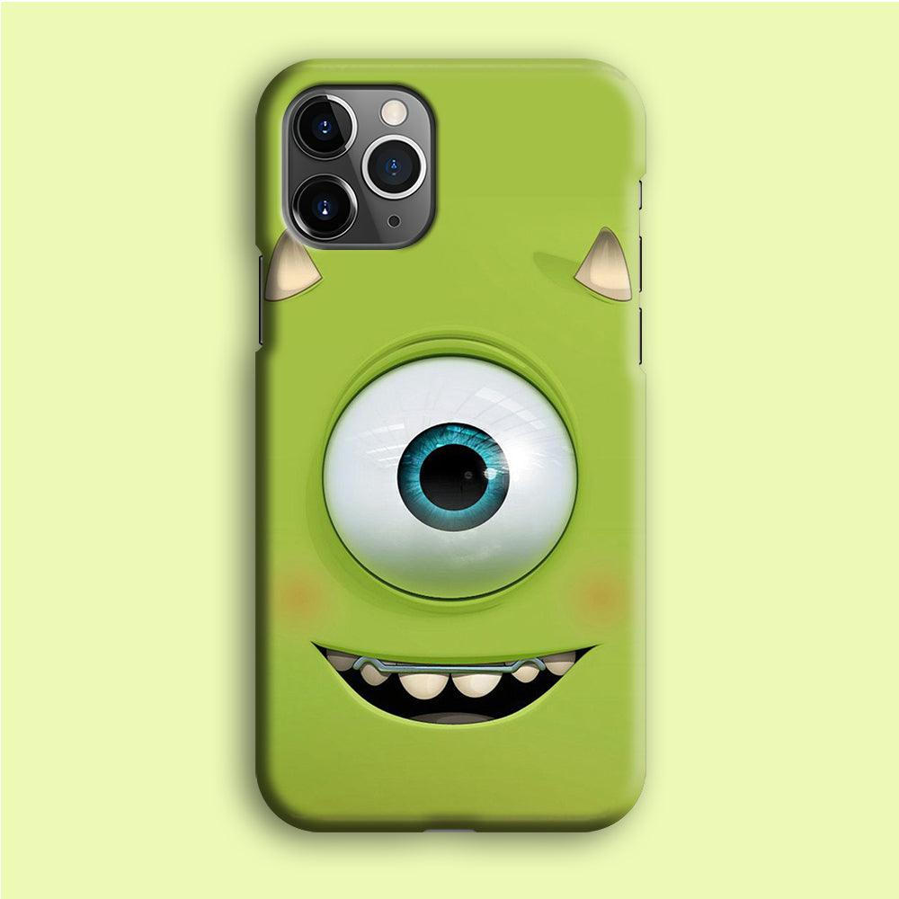 Green Face Monster iPhone 12 Pro Case-Plastic / Full Wrap (3D Case)-Xtracase