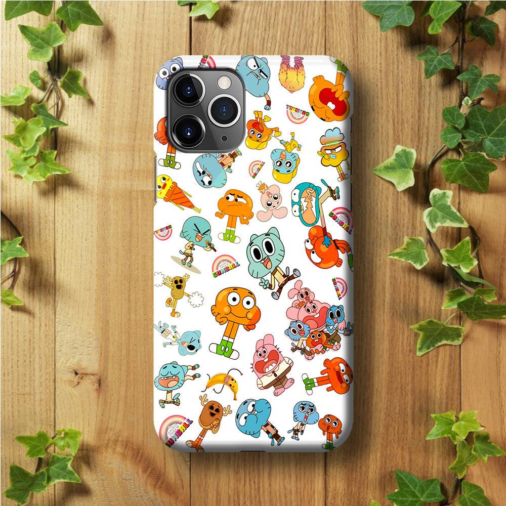 Gumball Doodle iPhone 11 Pro Max Case-Plastic / Full Wrap (3D Case)-Xtracase