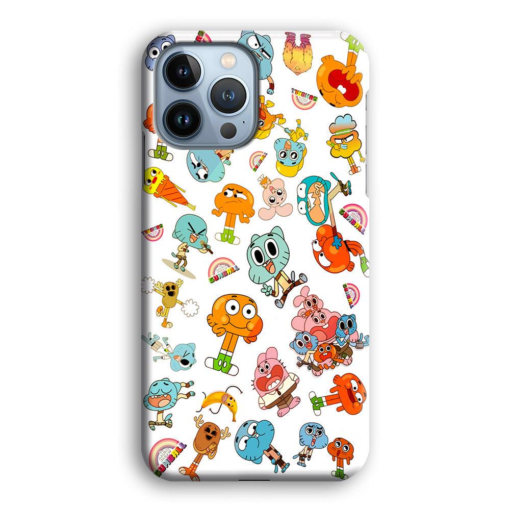 Gumball Doodle iPhone 13 Pro Case-Plastic / Full Wrap (3D Case)-Xtracase