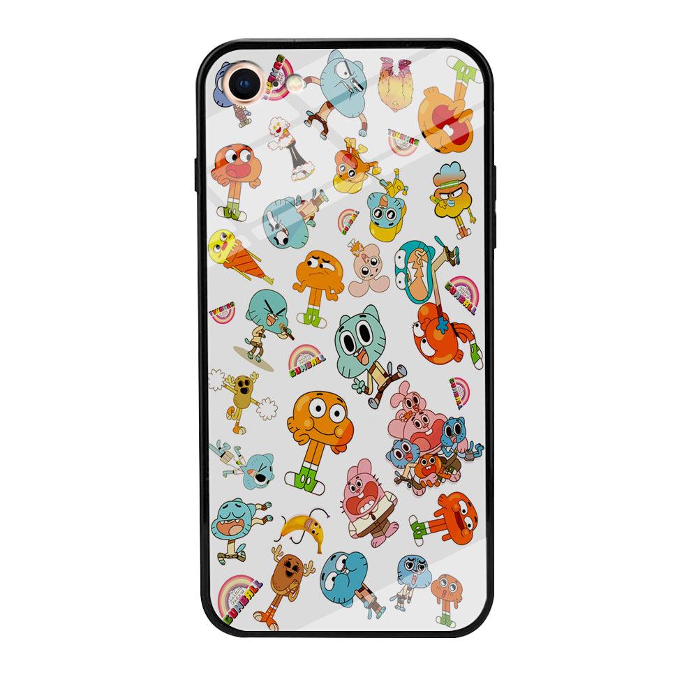 Gumball Doodle iPhone 8 Case-Tempered Glass Case-Xtracase
