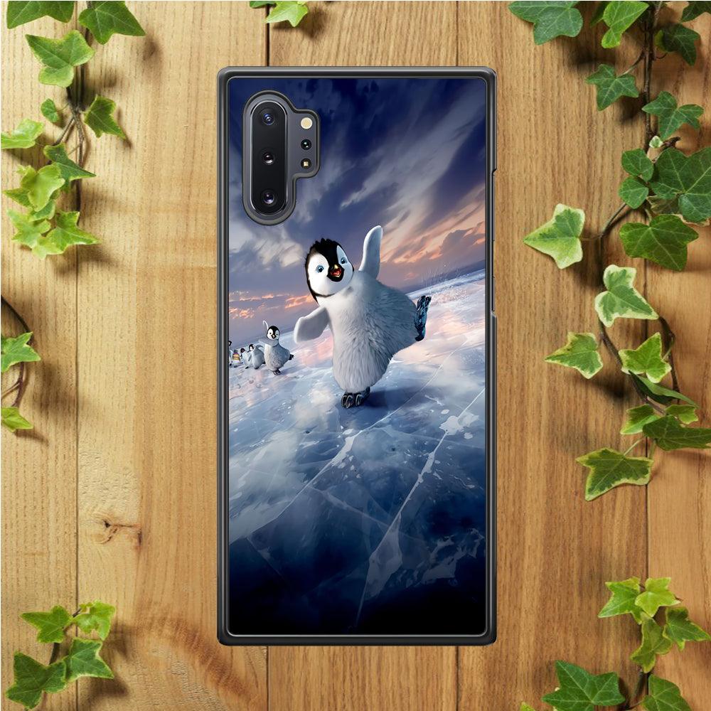 Happy Feet Two Samsung Galaxy Note 10 Plus Case-Rubber / White (2D Case)-Xtracase