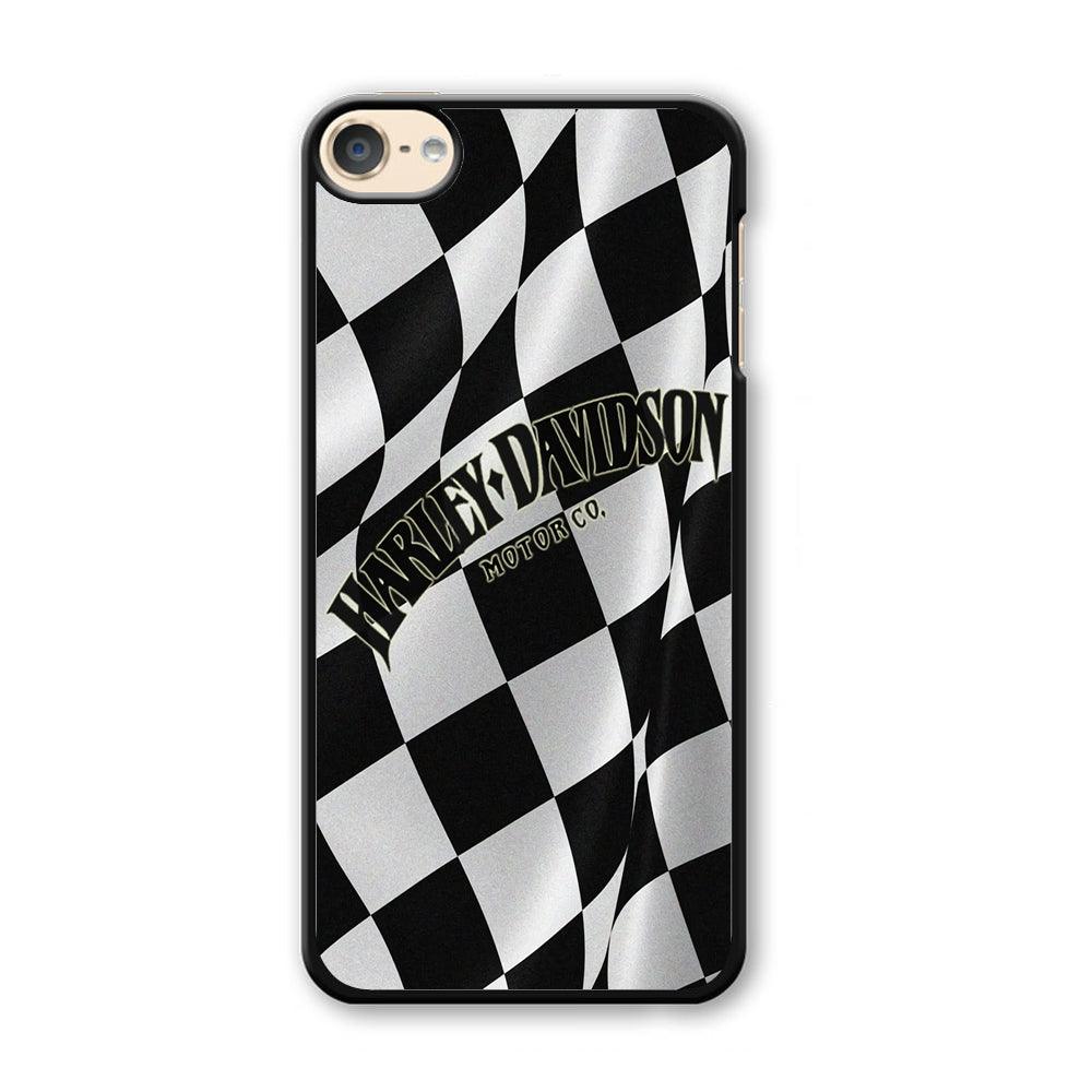 Harley Davidson Black White Flag iPod Touch 6 Case-Plastic / Full Wrap (3D Case)-Xtracase
