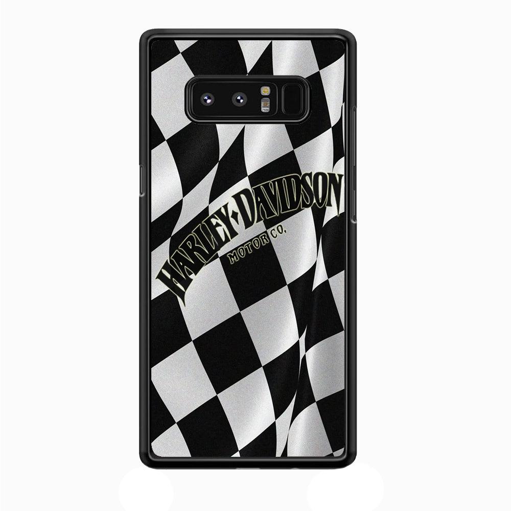 Harley Davidson Black White Flag Samsung Galaxy Note 8 Case-Plastic / Full Wrap (3D Case)-Xtracase