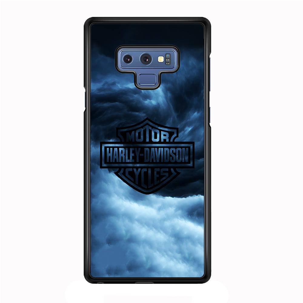 Harley Davidson Cloud Samsung Galaxy Note 9 Case-Rubber / White (2D Case)-Xtracase