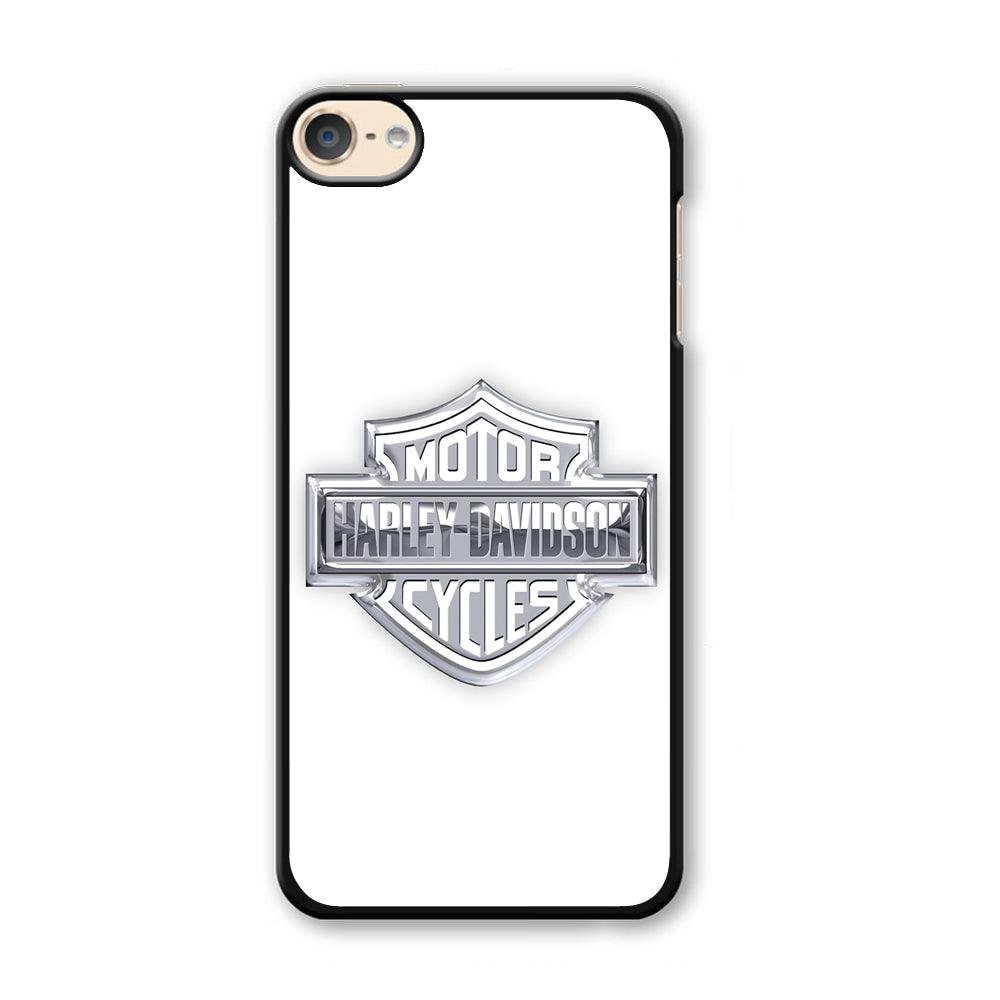 Harley Davidson Logo Silver iPod Touch 6 Case-Plastic / Full Wrap (3D Case)-Xtracase