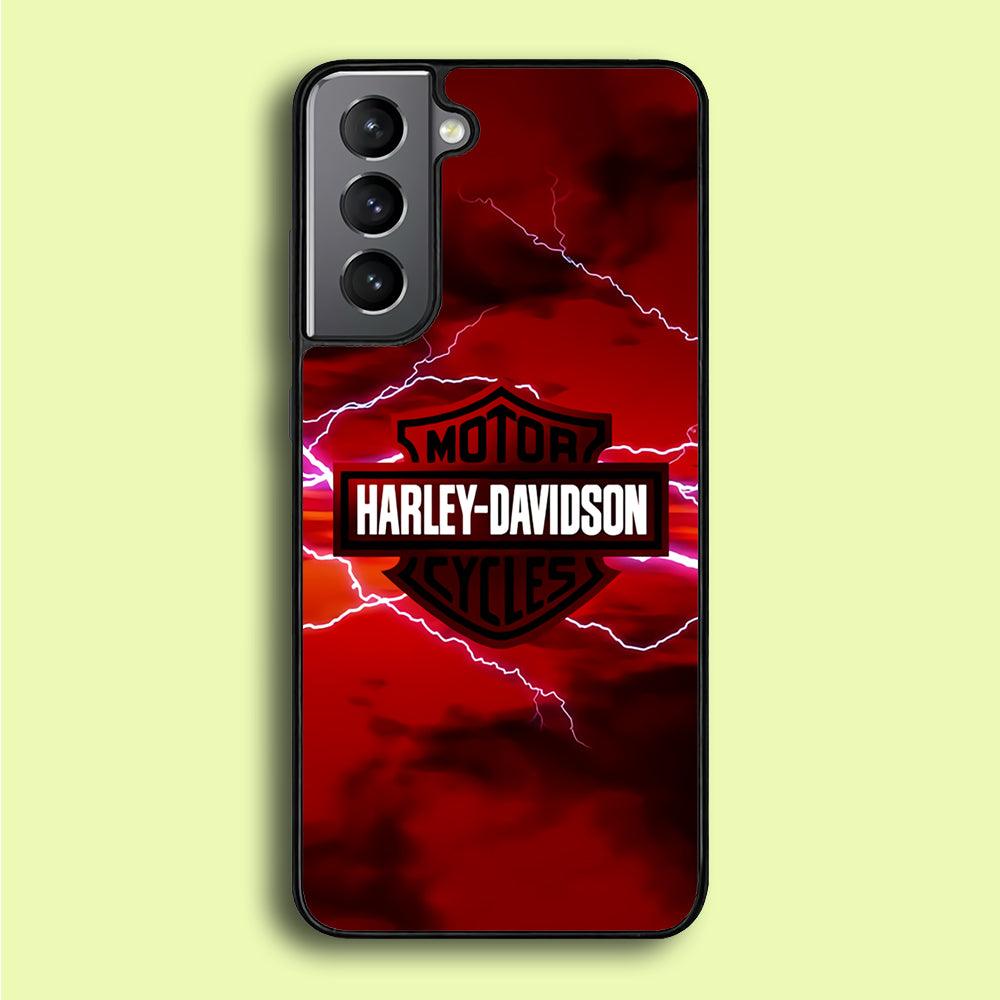 Harley Davidson Red Sky Samsung Galaxy S21 Plus Case-Plastic / Full Wrap (3D Case)-Xtracase