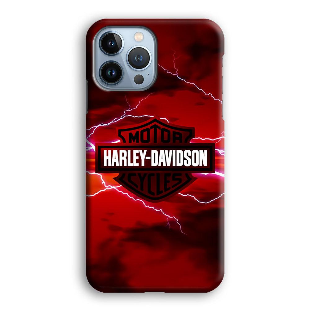 Harley Davidson Red Sky iPhone 13 Pro Max Case-Plastic / Full Wrap (3D Case)-Xtracase