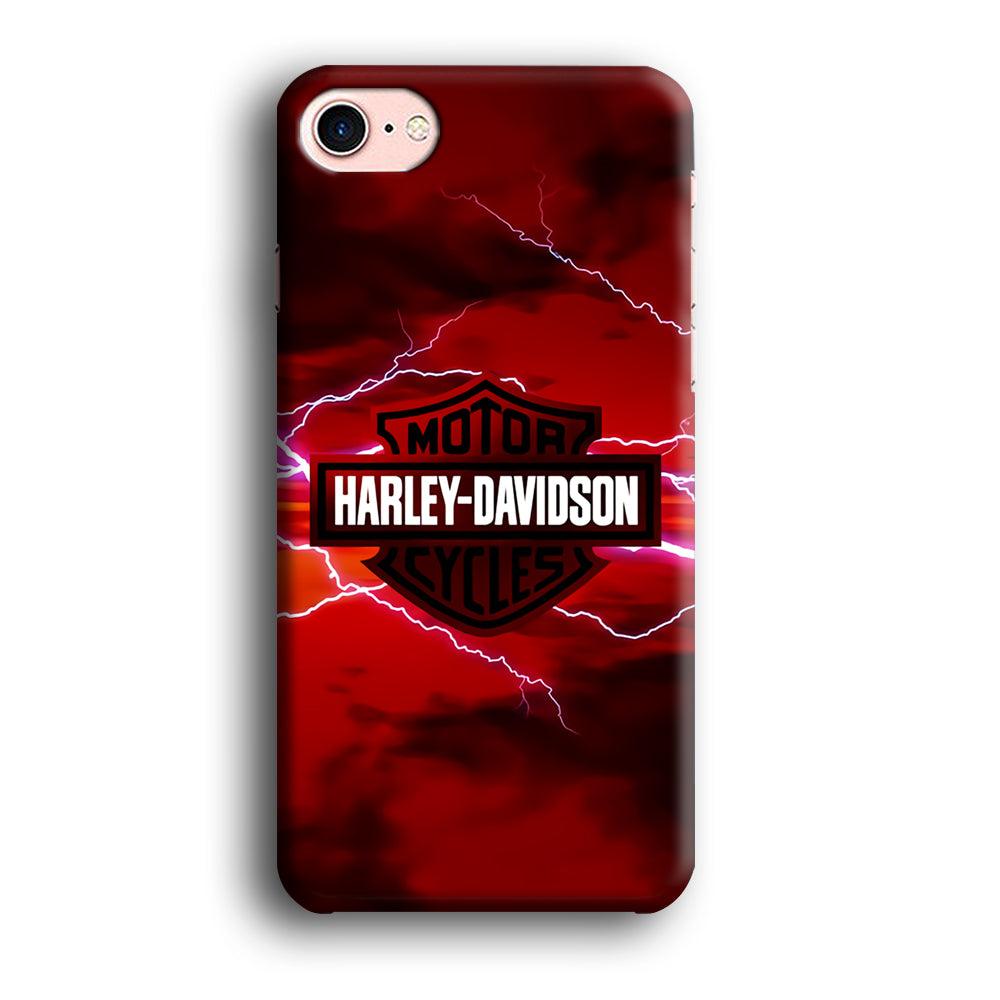 Harley Davidson Red Sky iPhone SE 2020 Case-Plastic / Full Wrap (3D Case)-Xtracase