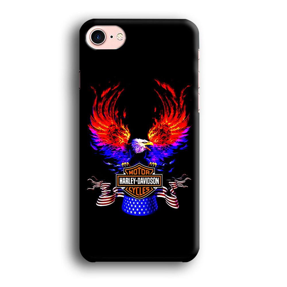 Harley Eagle Fire iPhone SE 2020 Case-Plastic / Full Wrap (3D Case)-Xtracase