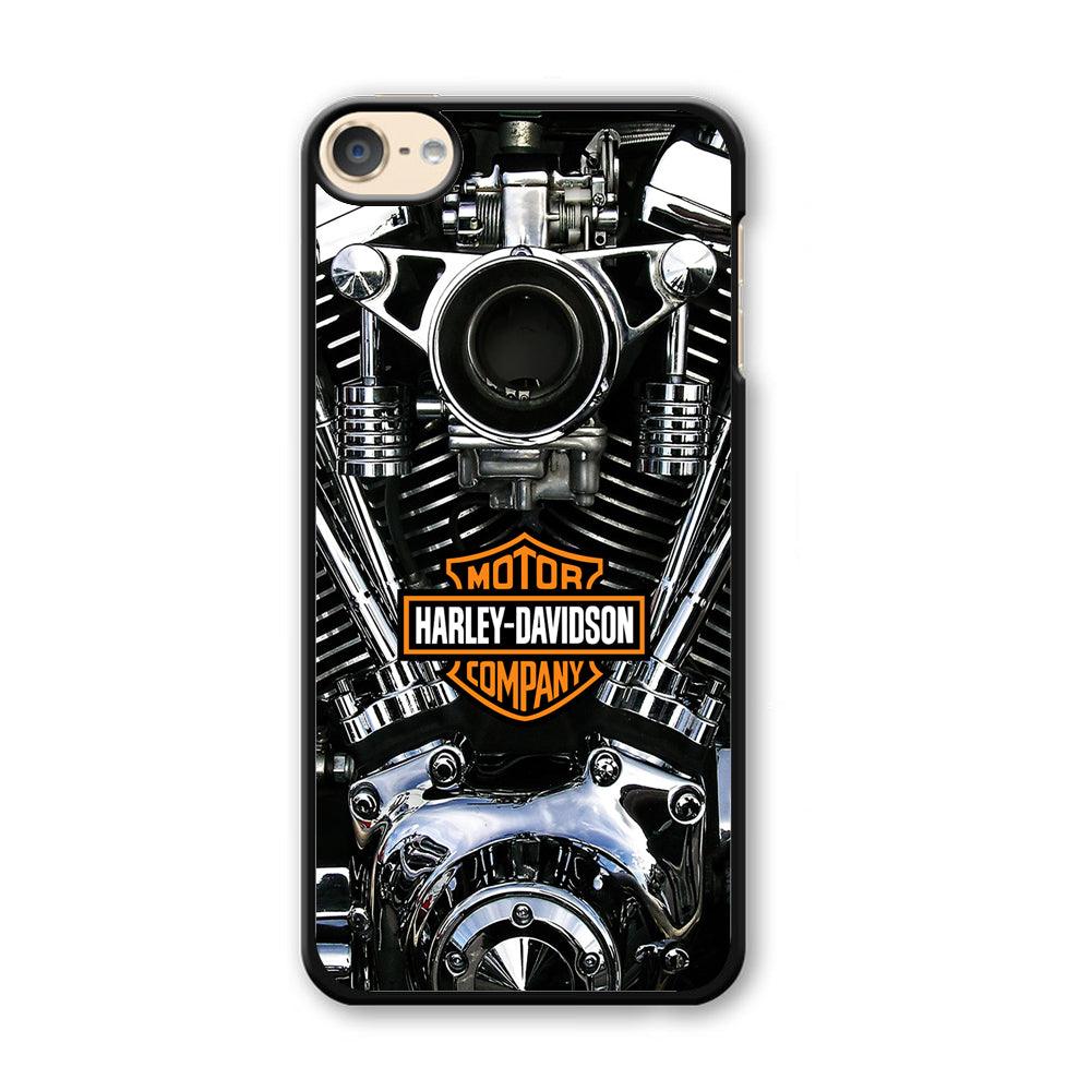 Harley Engine Motif iPod Touch 6 Case-Plastic / White (2D Case)-Xtracase