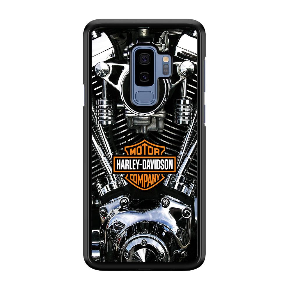 Harley Engine Motif Samsung Galaxy S9 Plus Case-Rubber / Black (2D Case)-Xtracase