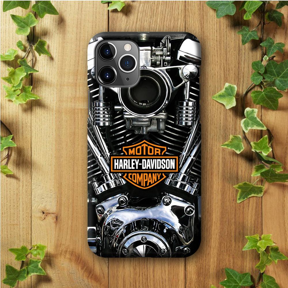 Harley Engine Motif iPhone 11 Pro Max Case-Plastic / Full Wrap (3D Case)-Xtracase