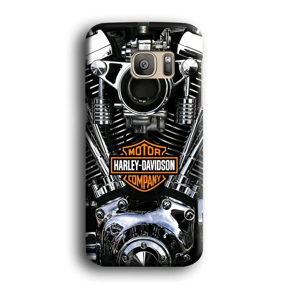 Harley Engine Motif Samsung Galaxy S7 Edge Case-Plastic / Full Wrap (3D Case)-Xtracase