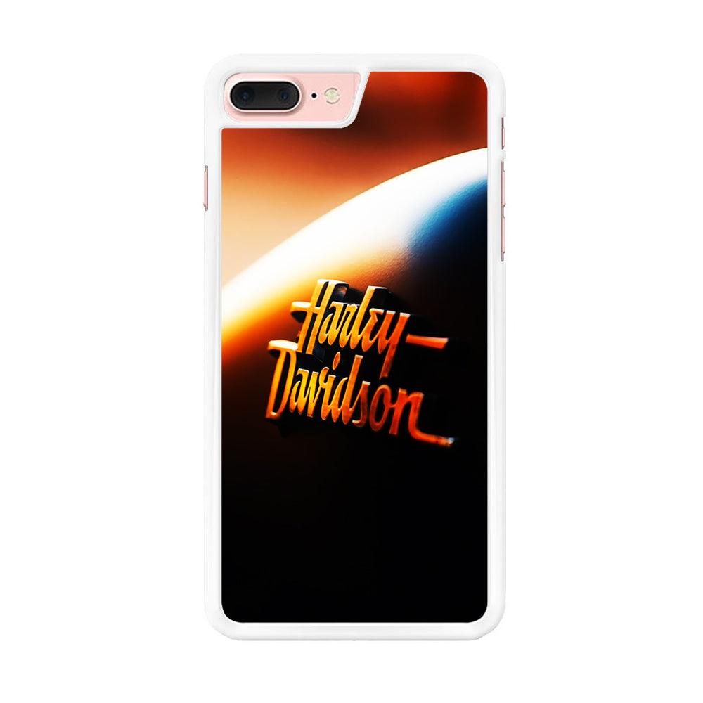 Harley Sunset Motif iPhone 8 Plus Case-Rubber / White (2D Case)-Xtracase
