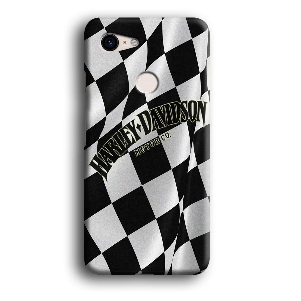 Harley Davidson Black White Flag Google Pixel 3 XL 3D Case-Xtracase