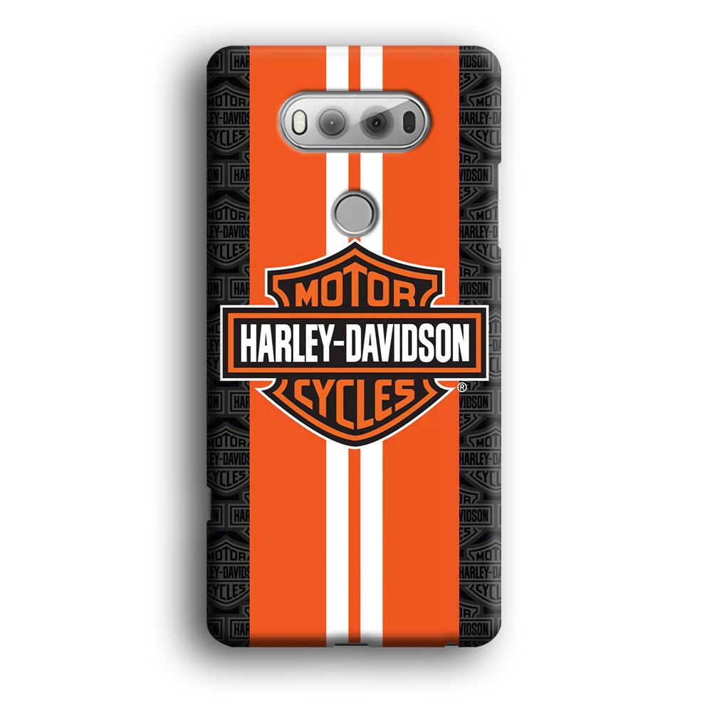Harley Davidson White Striped Orange LG V20 3D Case-Xtracase