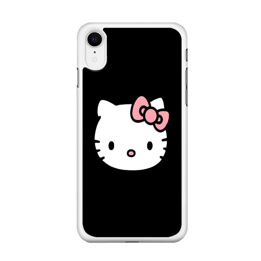 Hello kitty iPhone XR Case-Rubber / White (2D Case)-Xtracase