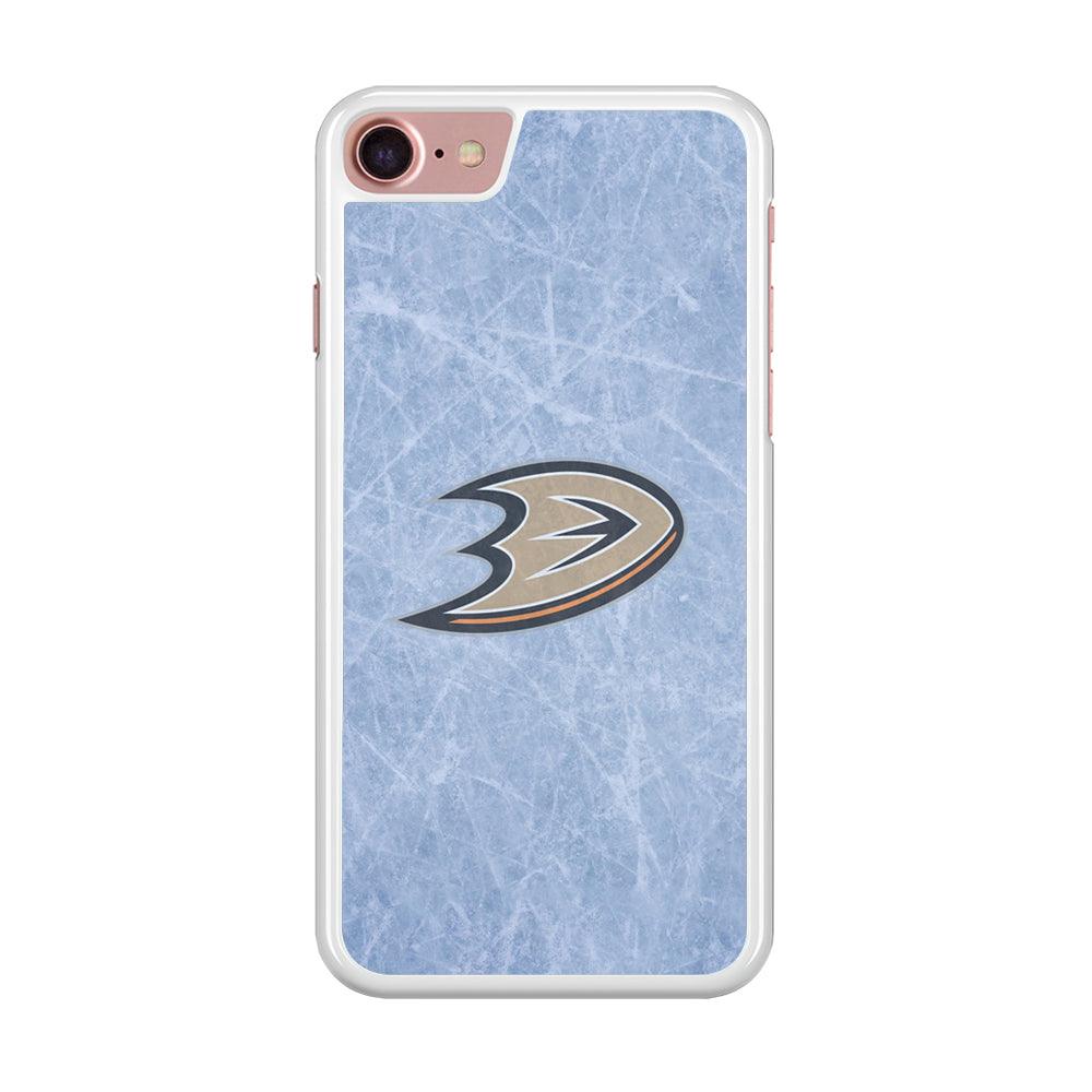 Hockey Anaheim Ducks NHL 001 iPhone SE 2020 Case-Rubber / White (2D Case)-Xtracase