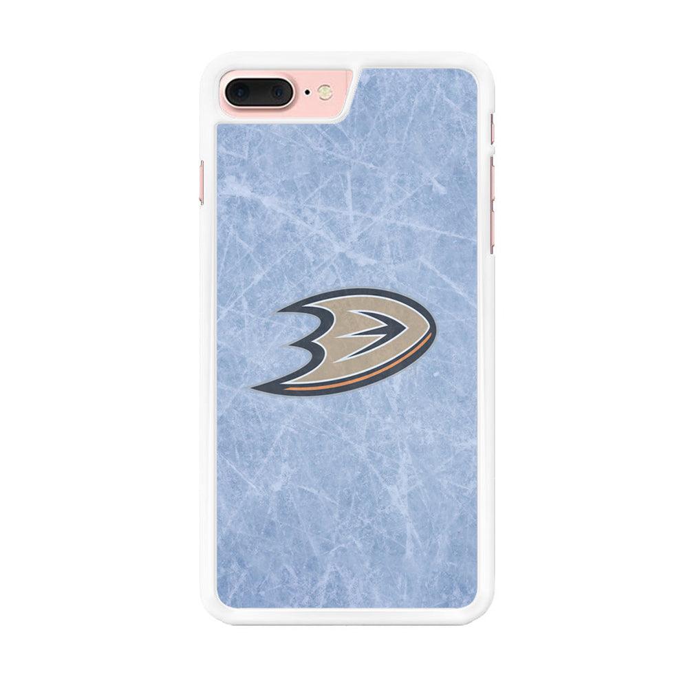 Hockey Anaheim Ducks NHL 001 iPhone 7 Plus Case-Rubber / White (2D Case)-Xtracase