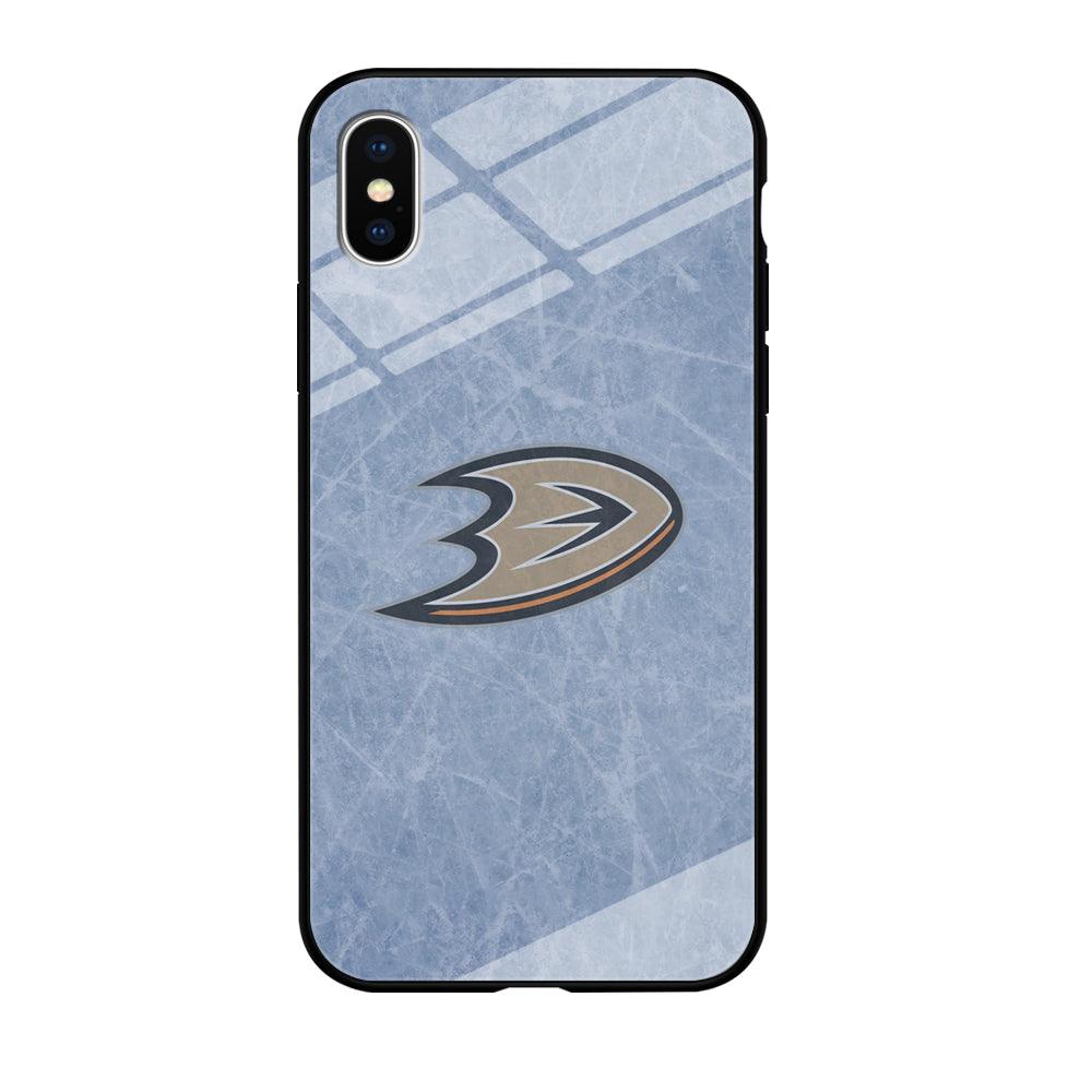 Hockey Anaheim Ducks NHL 001 iPhone Xs Max Case-Tempered Glass Case-Xtracase