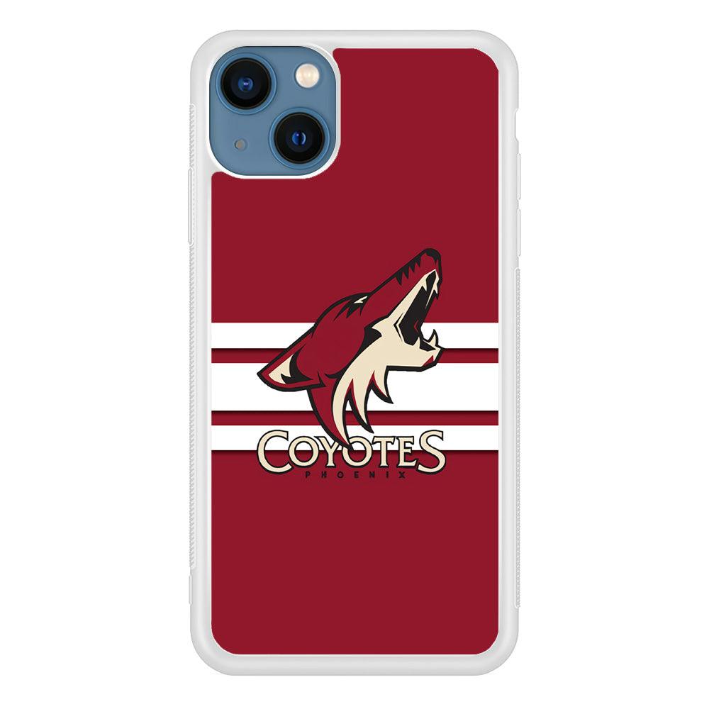 Hockey Arizona Coyotes NHL 001 iPhone 13 Mini Case-Rubber / White (2D Case)-Xtracase