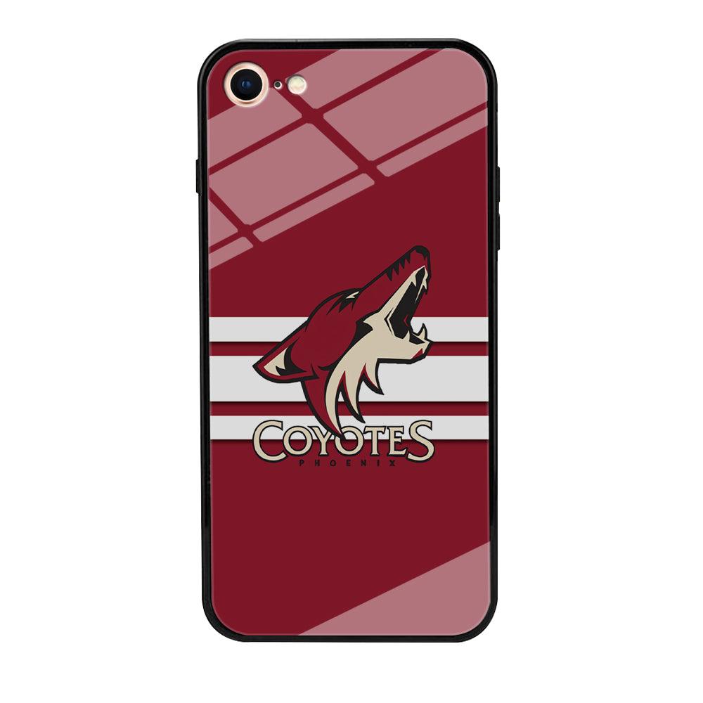 Hockey Arizona Coyotes NHL 001 iPhone 8 Case-Tempered Glass Case-Xtracase