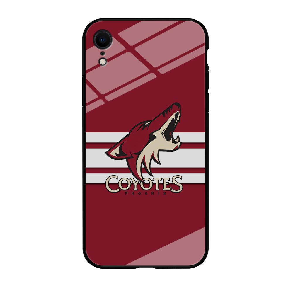 Hockey Arizona Coyotes NHL 001 iPhone XR Case-Tempered Glass Case-Xtracase