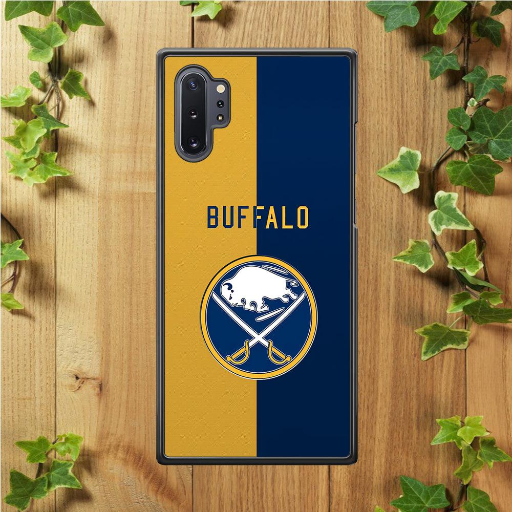 Hockey Buffalo Sabres NHL 001 Samsung Galaxy Note 10 Plus Case-Rubber / White (2D Case)-Xtracase