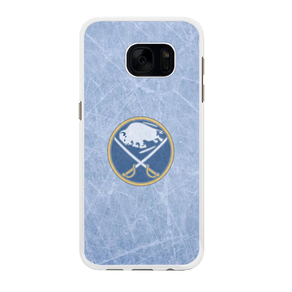 Hockey Buffalo Sabres NHL 002 Samsung Galaxy S7 Edge Case-Rubber / White (2D Case)-Xtracase