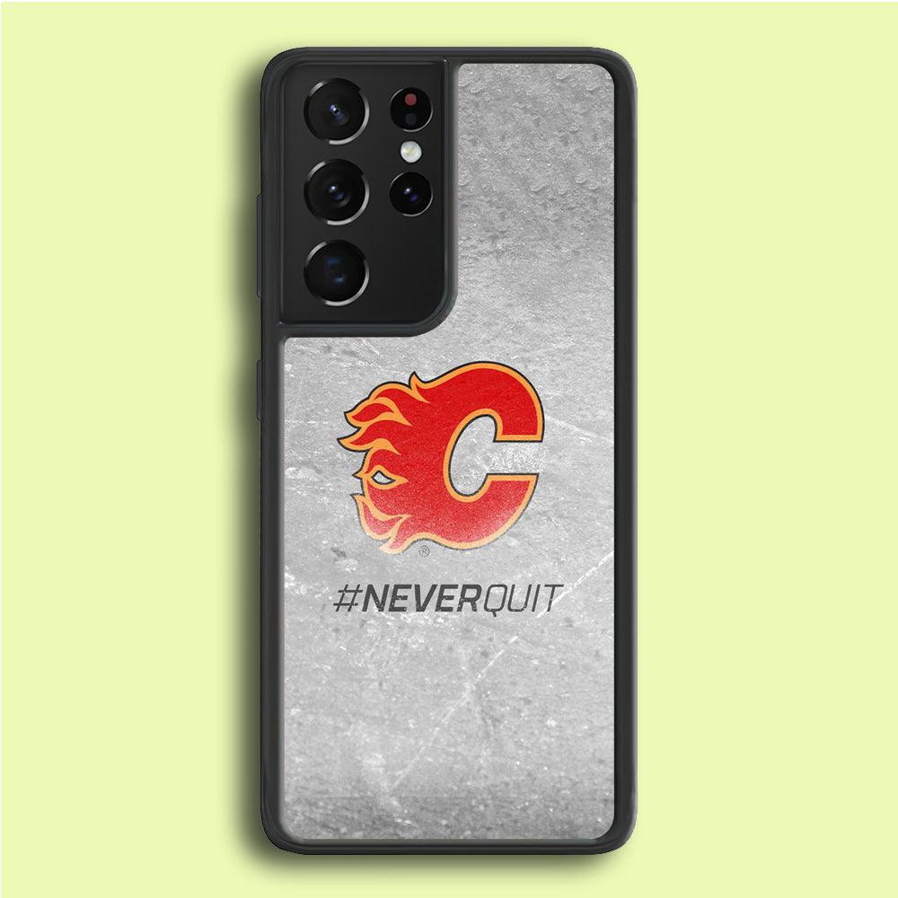 Hockey Calgary Flames NHL 001 Samsung Galaxy S21 Ultra Case-Plastic / Full Wrap (3D Case)-Xtracase