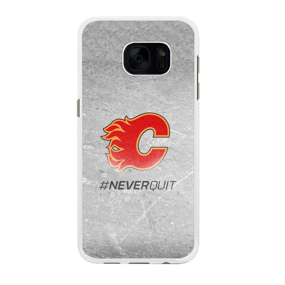 Hockey Calgary Flames NHL 001 Samsung Galaxy S7 Edge Case-Rubber / White (2D Case)-Xtracase