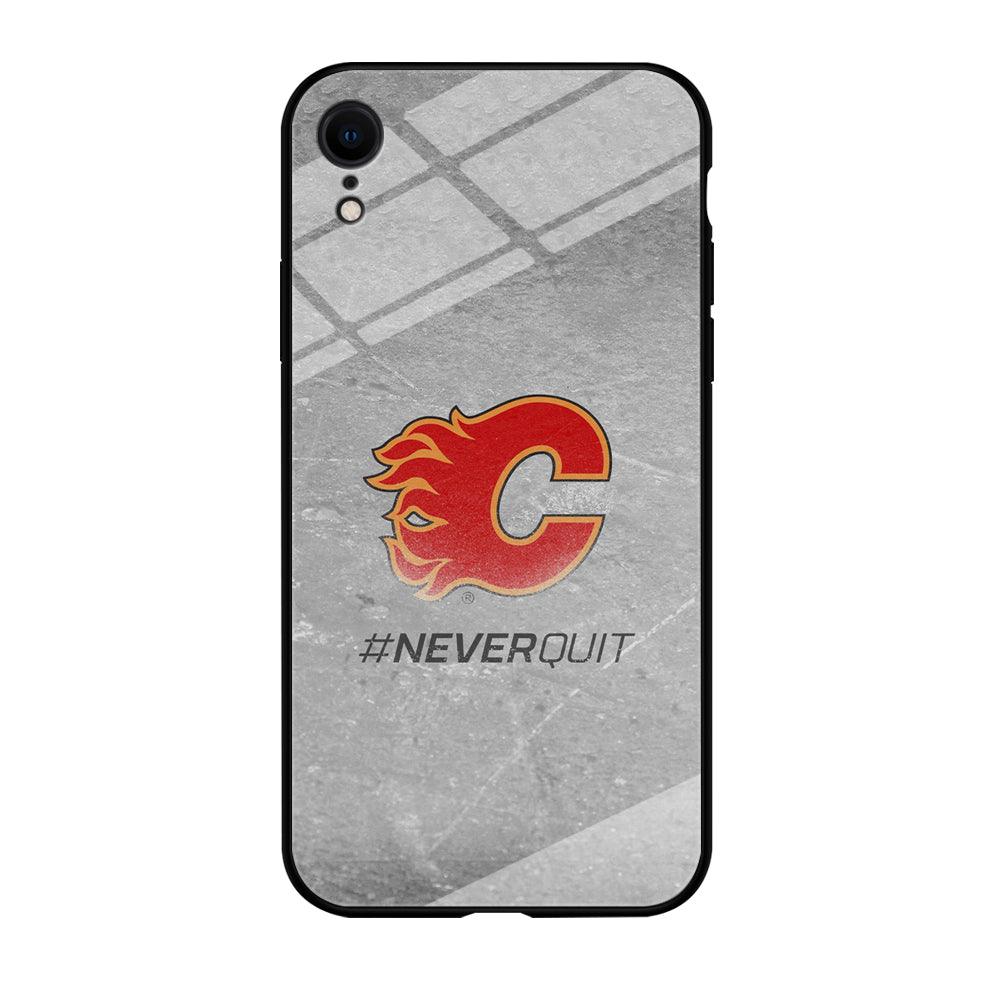 Hockey Calgary Flames NHL 001 iPhone XR Case-Tempered Glass Case-Xtracase