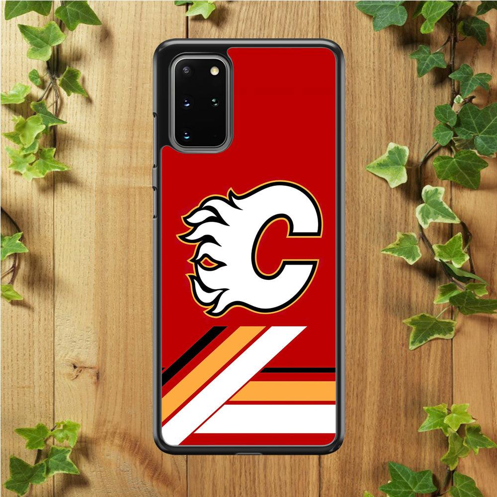 Hockey Calgary Flames NHL 002 Samsung Galaxy S20 Plus Case-Rubber / Black (2D Case)-Xtracase