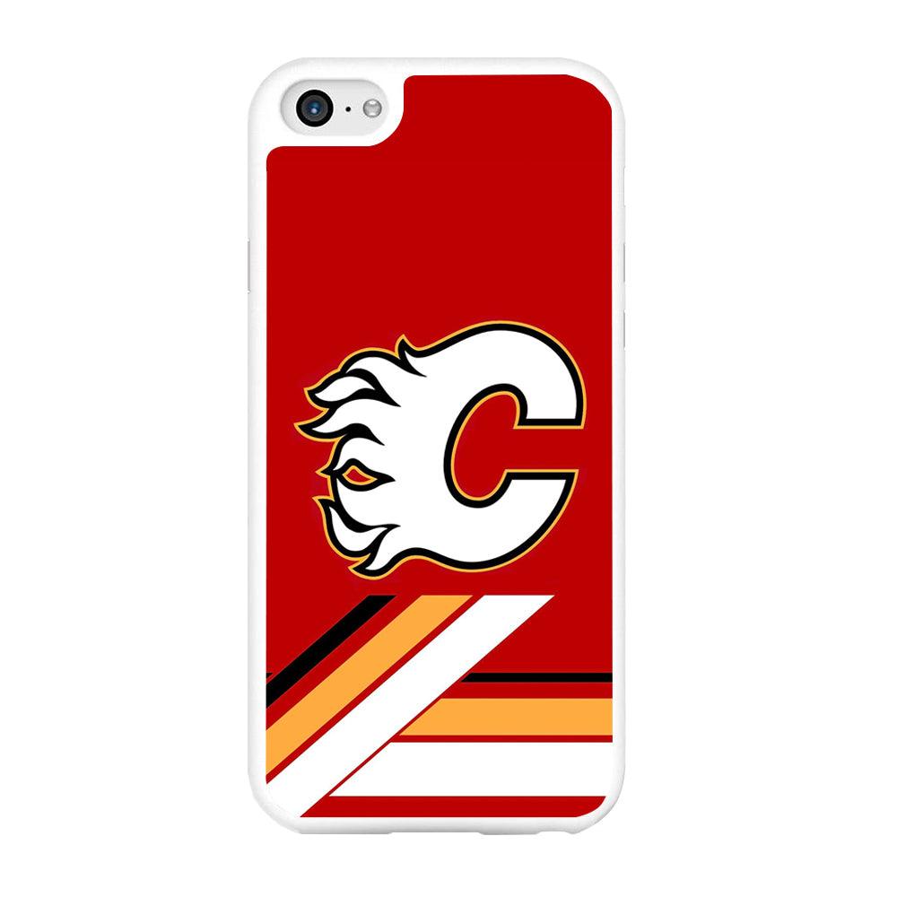 Hockey Calgary Flames NHL 002 iPhone 6 Plus | 6s Plus Case-Rubber / White (2D Case)-Xtracase