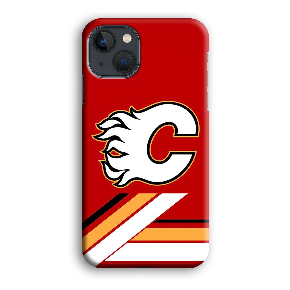 Hockey Calgary Flames NHL 002 iPhone 13 Mini Case-Plastic / Full Wrap (3D Case)-Xtracase