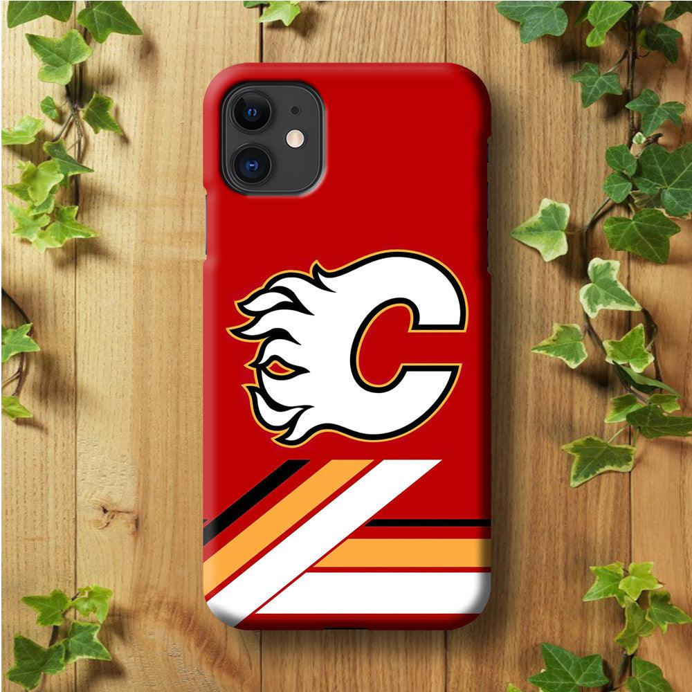Hockey Calgary Flames NHL 002 iPhone 11 Case-Plastic / Full Wrap (3D Case)-Xtracase
