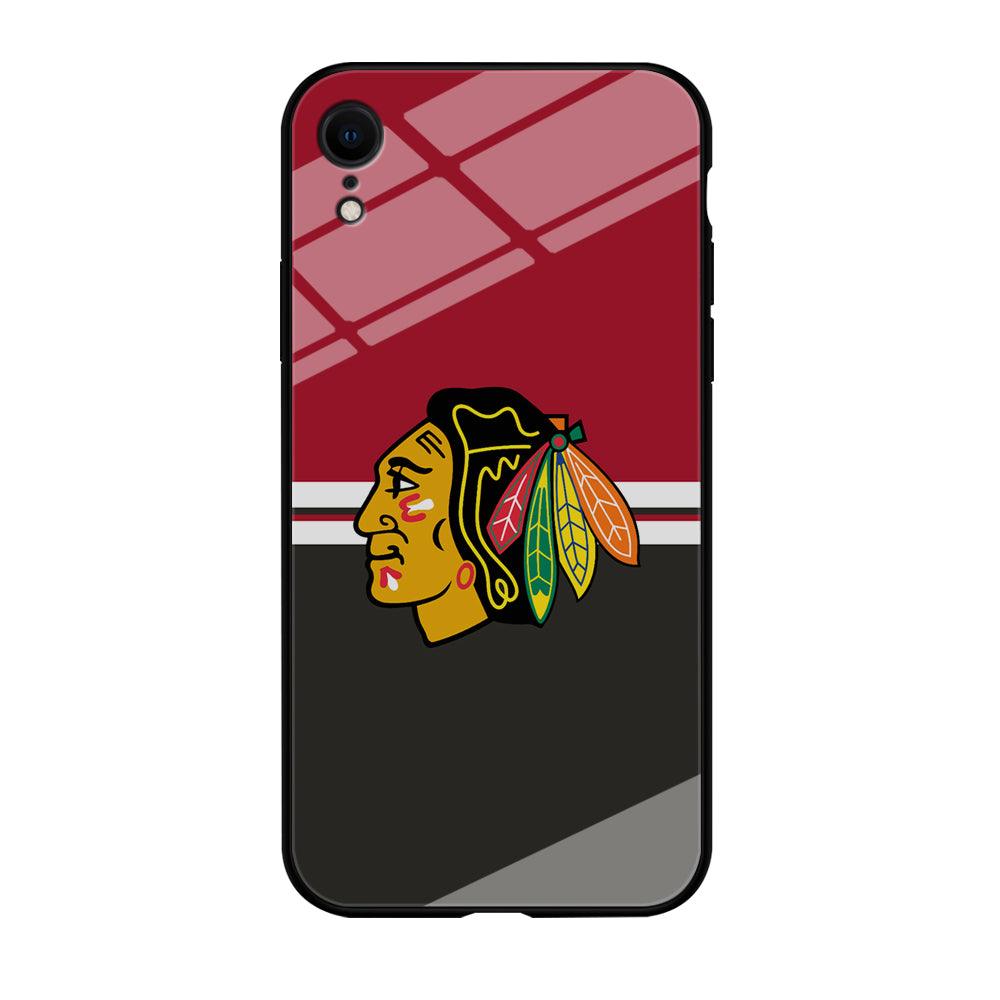 Hockey Chicago Blackhawks NHL 001 iPhone XR Case-Tempered Glass Case-Xtracase