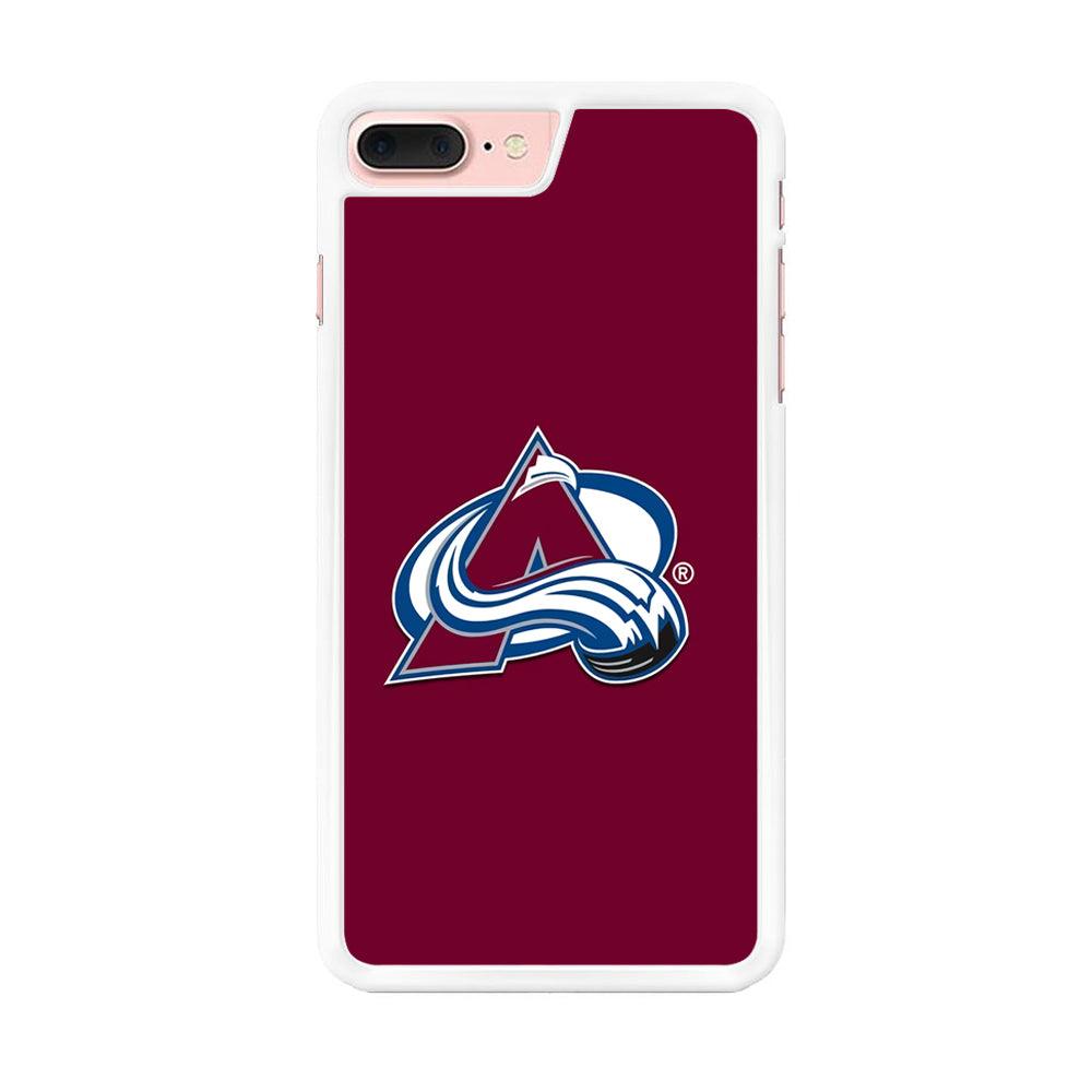 Hockey Colorado Avalanche NHL 001 iPhone 8 Plus Case-Rubber / White (2D Case)-Xtracase
