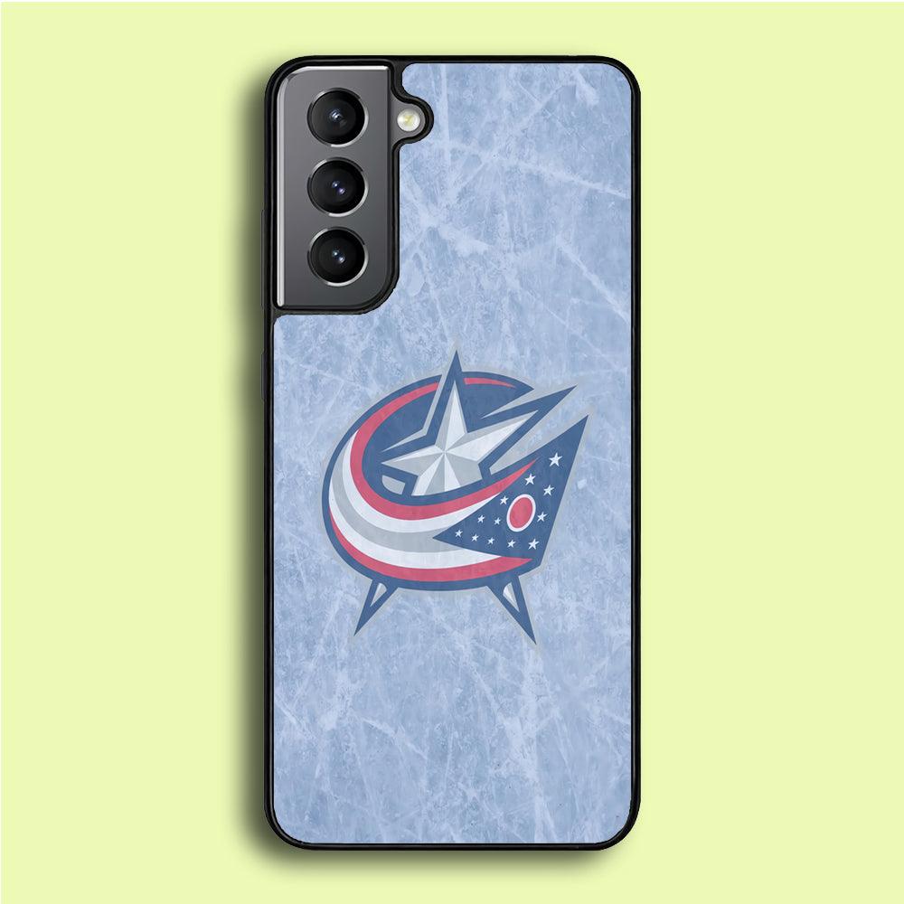 Hockey Columbus Blue Jackets NHL 001 Samsung Galaxy S21 Plus Case-Rubber / White (2D Case)-Xtracase