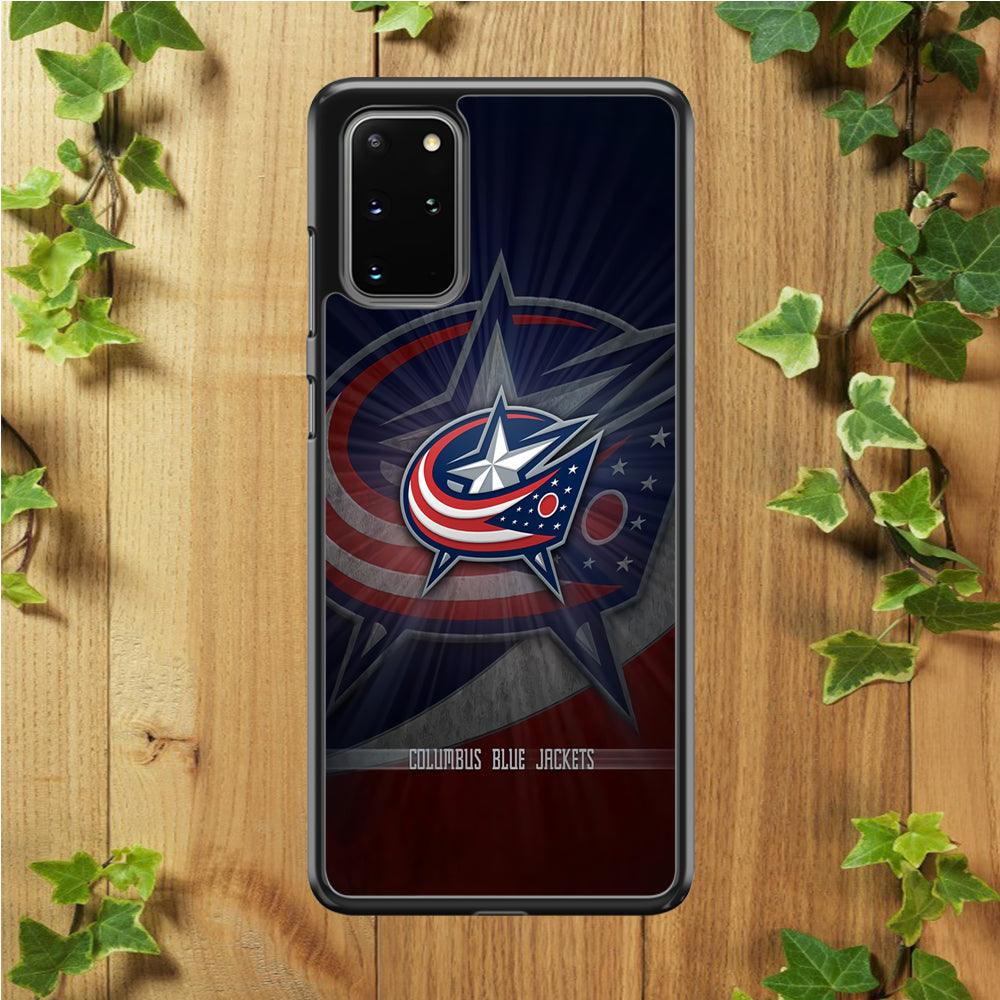 Hockey Columbus Blue Jackets NHL 002 Samsung Galaxy S20 Plus Case-Rubber / White (2D Case)-Xtracase