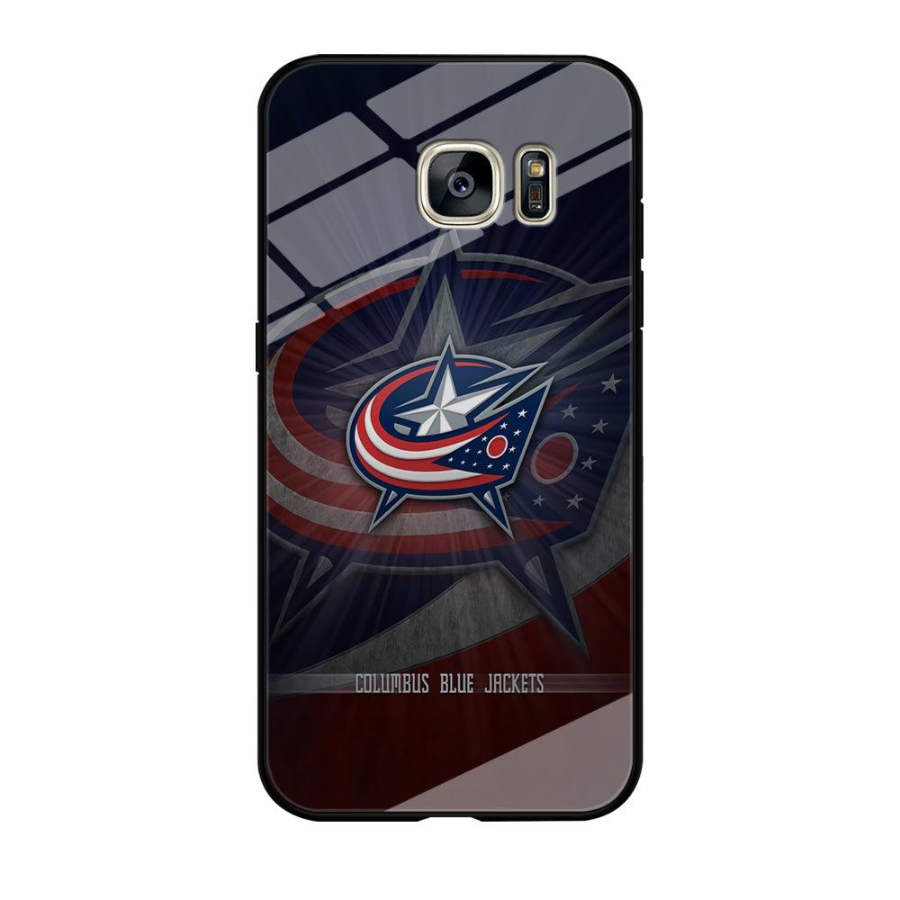 Hockey Columbus Blue Jackets NHL 002 Samsung Galaxy S7 Edge Case-Tempered Glass Case-Xtracase