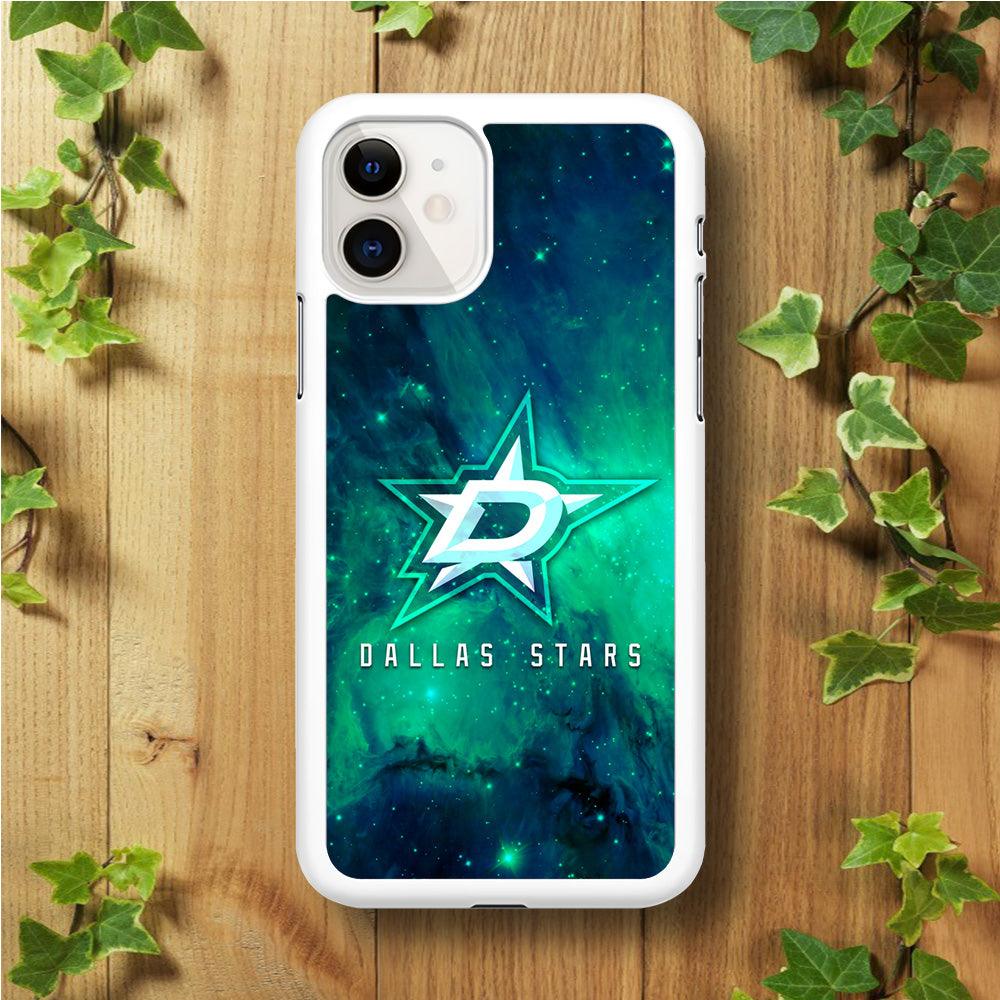 Hockey Dallas Stars NHL 001 iPhone 11 Case-Rubber / White (2D Case)-Xtracase