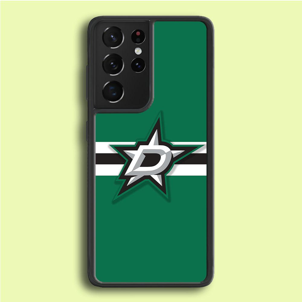 Hockey Dallas Stars NHL 002 Samsung Galaxy S21 Ultra Case-Rubber / Black (2D Case)-Xtracase